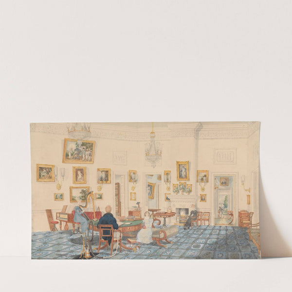 The Winter Room in the Artist’s House at Patna (1824) by Sir Charles D'''Oyly