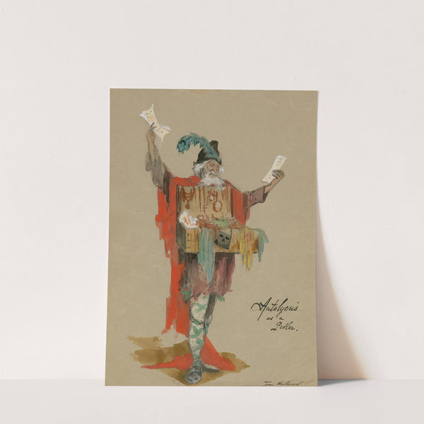 The Winter’s Tale; Autolycus as a peddler (1904) by Tom Heslewood