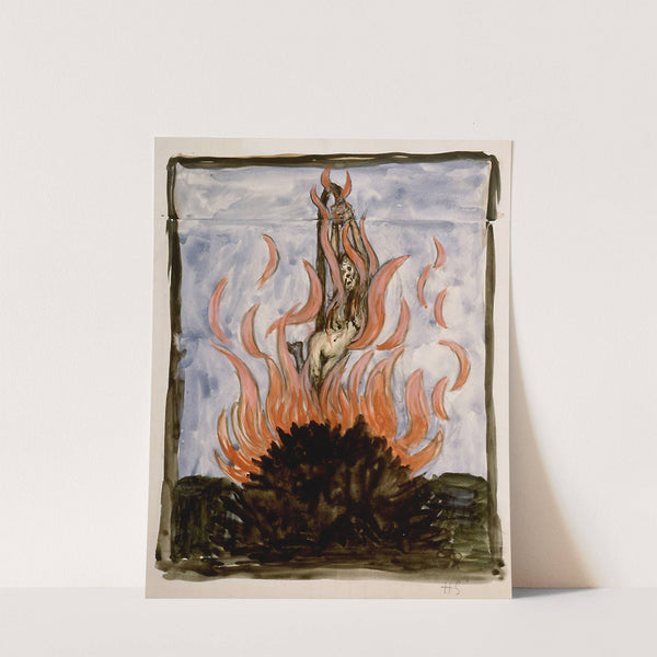 The Witch At The Stake by Hugo Simberg