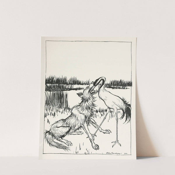 The Wolf and the Crane (1912) by Arthur Rackham