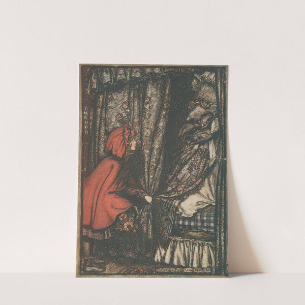 The wolf disguised as grandmother (1902) by Arthur Rackham