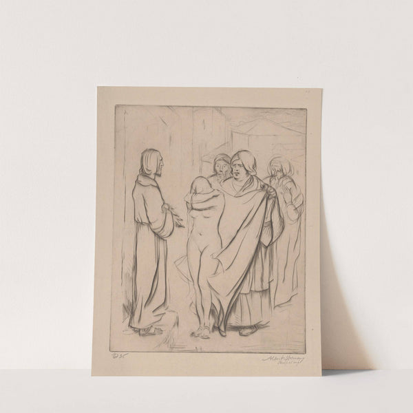 The woman taken in adultery by Albert Sterner