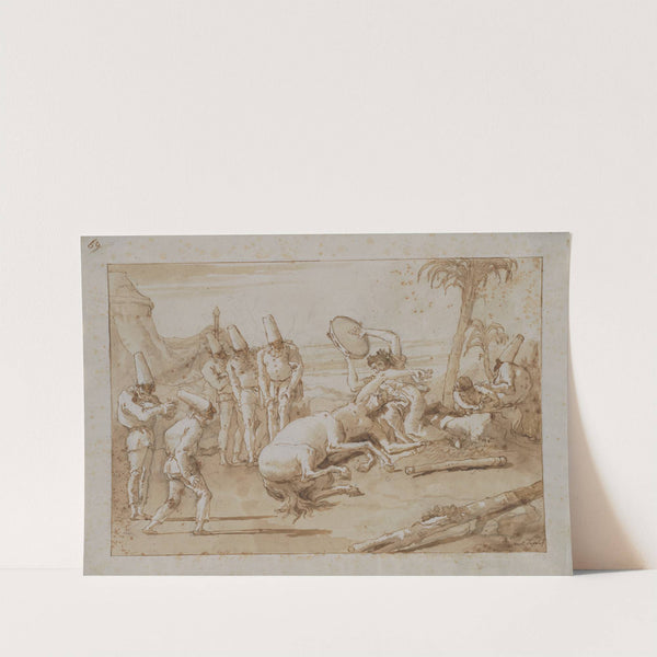 The Woman with a Tambourine (1790s) by Giovanni Domenico Tiepolo