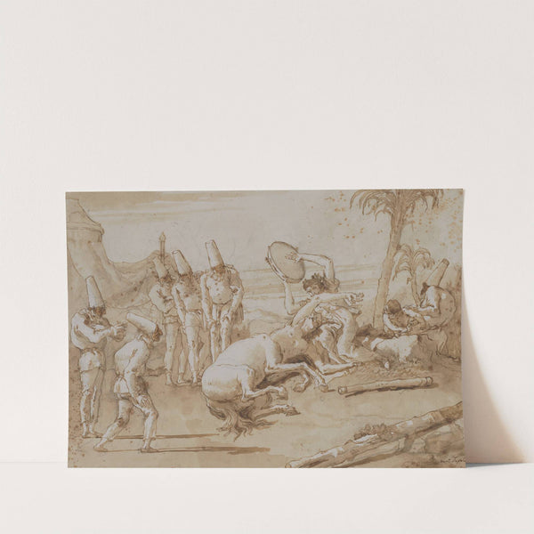 The Woman with a Tambourine (1790s) by Giovanni Domenico Tiepolo