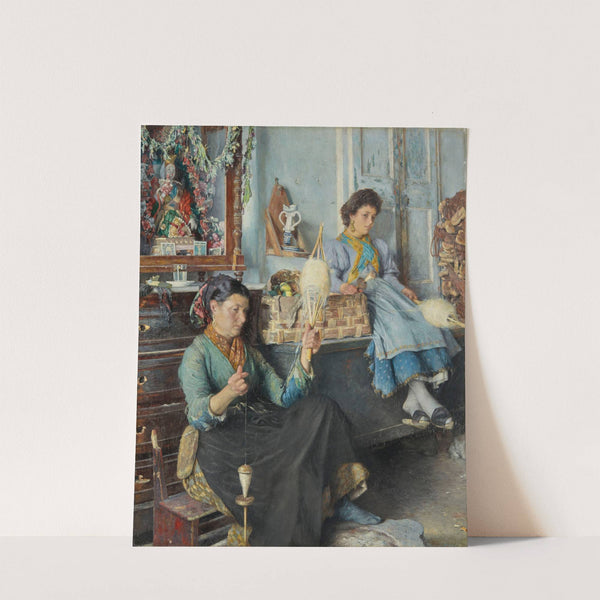 The Wool Spinners by Marius Michel