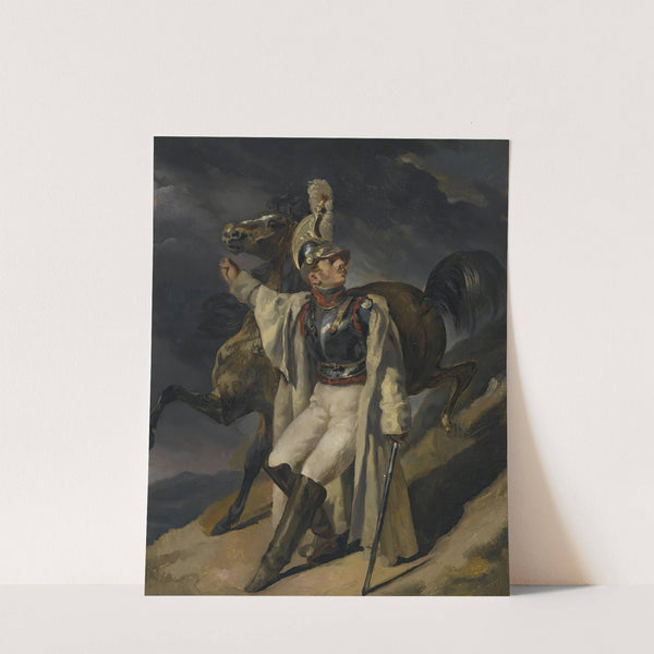 The Wounded Cuirassier, Study (Le Cuirassier Blessé Quittant Le Feu, Esquisse) by Théodore Géricault