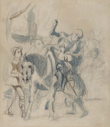 The Wounded Goetz von Berlichingen Takes Refuge in a Gypsy Camp (ca. 1836)