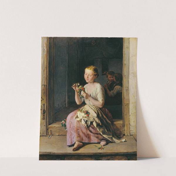 The wreath winder (1861) by Ferdinand Georg Waldmüller