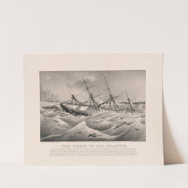 The wreck of the Atlantic (1873) by Currier & Ives.