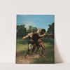 The Wrestlers by Gustave Courbet