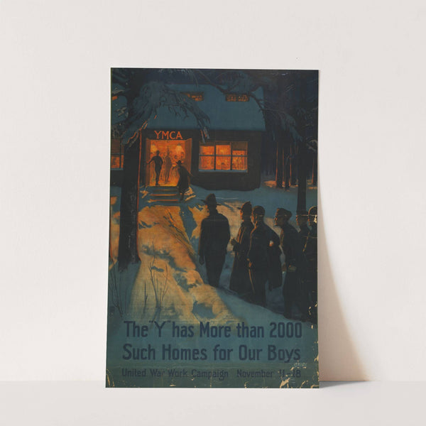 The ‘Y’ has more than 2000 such homes for our boys–United War Work Campaign, November 11-18 (1918) by Albert Herter