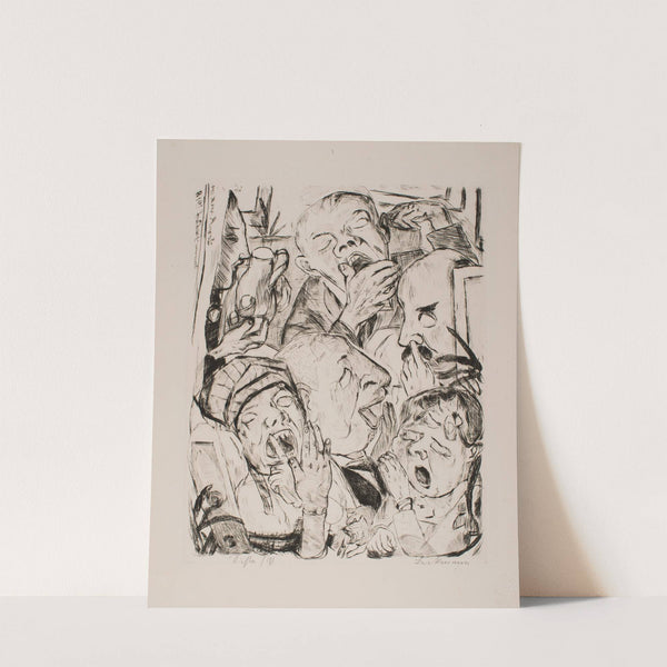 The Yawners, plate 7 from the portfolio ‘Faces’ (1918) by Max Beckmann