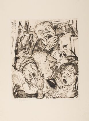 The Yawners, plate 7 from the portfolio ‘Faces’ (1918)