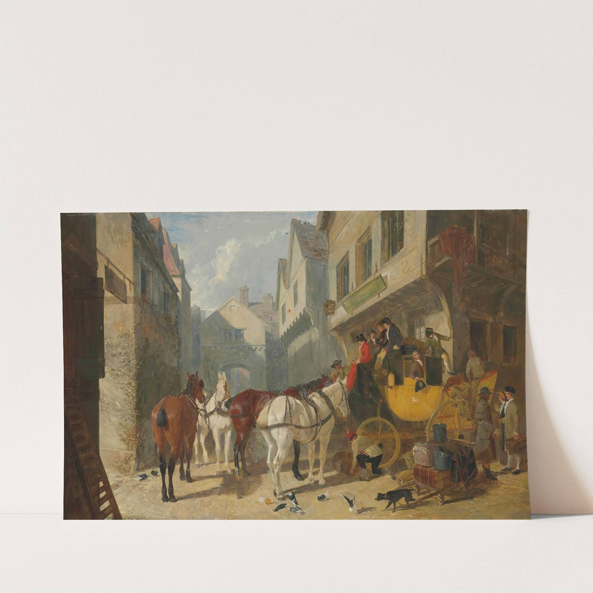 The York-London Coach At The George Inn, Stamford by John Frederick Herring Snr.