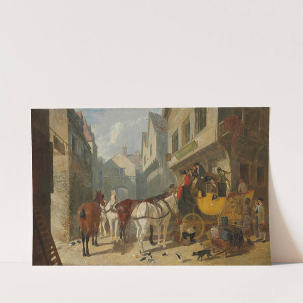 The York-London Coach At The George Inn, Stamford by John Frederick Herring Snr.