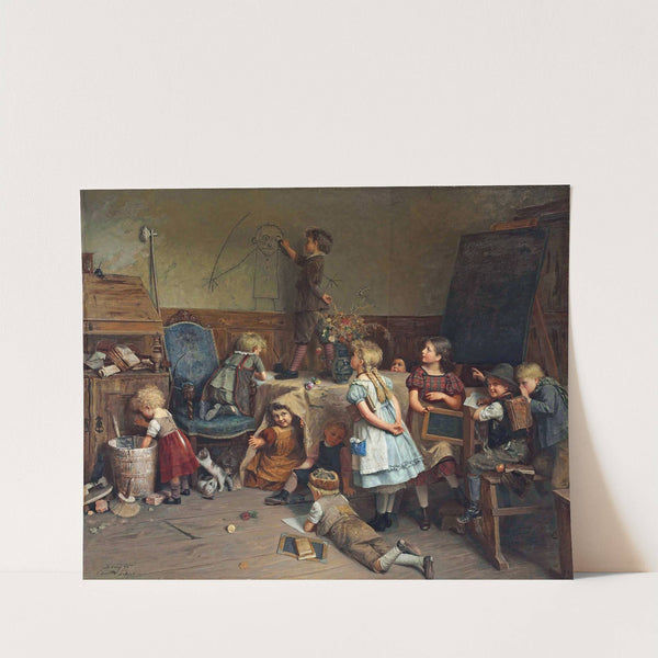 The Young Artist – School Recess (1875) by Eduard Schulz-Briesen