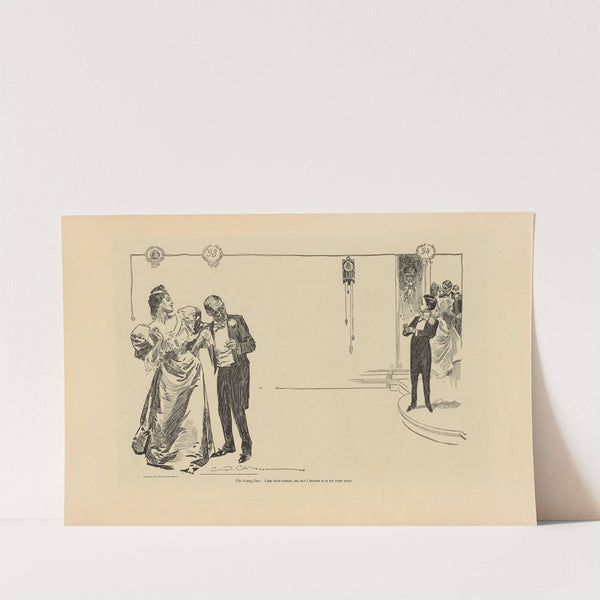 The young one; I beg your pardon, sir, but I believe it is my turn next (1893-1900) by Charles Dana Gibson