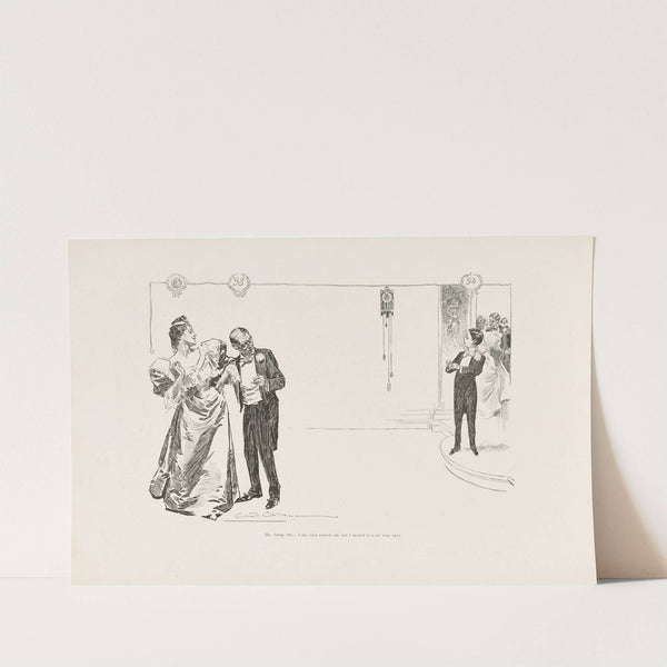 The young one; I beg your pardon, Sir, but i believe it is my turn yet (1896) by Charles Dana Gibson