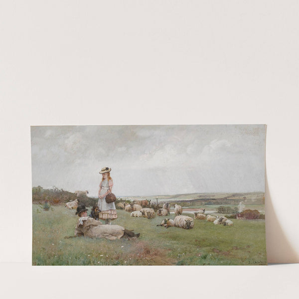 The young shepherdesses by Luigi Chialiva