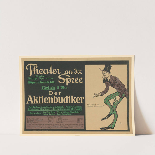 Theater an der Spree. Der Aktienbudiker. Hans Lüpschütz als ‘Schneider Schwenneberger’ (1907) by Edmund Edel