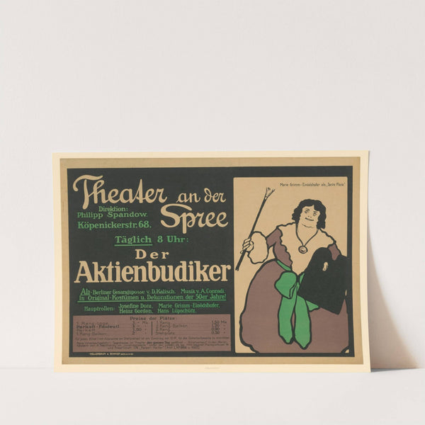 Theater an der Spree. Der Aktienbudiker. Marie Grimm-Einödshofer als ‘Tante Flora’ (1907) by Edmund Edel