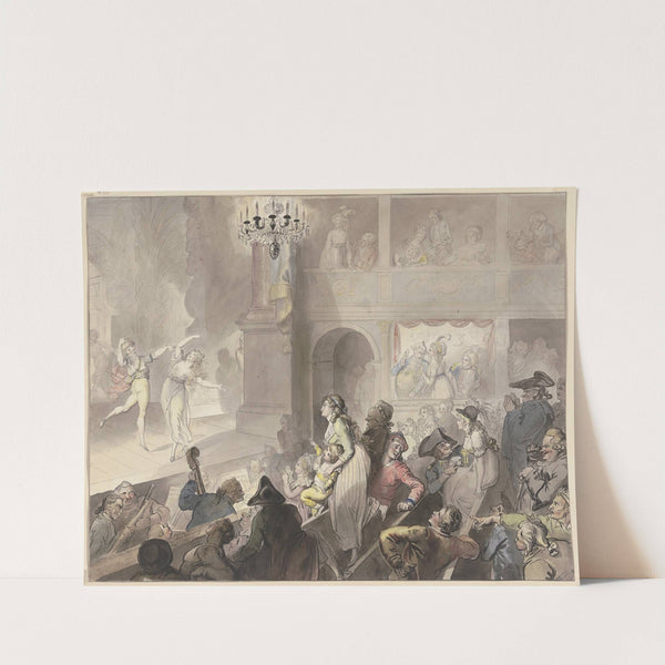 Theaterpublikum bei der Vorstellung eines Ballettstückes by Johann Heinrich Ramberg