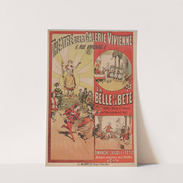 Theâtre De La Galerie Vivienne 6, Rue Vivienne, 6 La Belle Et La Bête (1890) by Imp. Emile Lévy