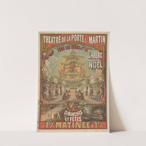 Théâtre de la Porte St Martin… L’arbre de Noël (1881) by Imp. H. Laas