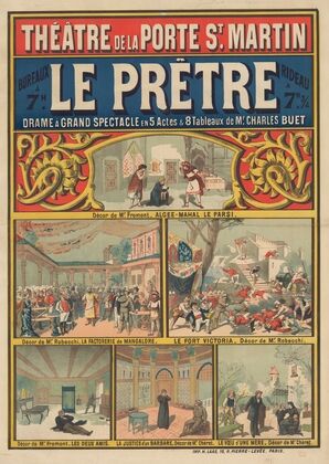 Théâtre de la Porte St Martin… Le Prêtre (1888)