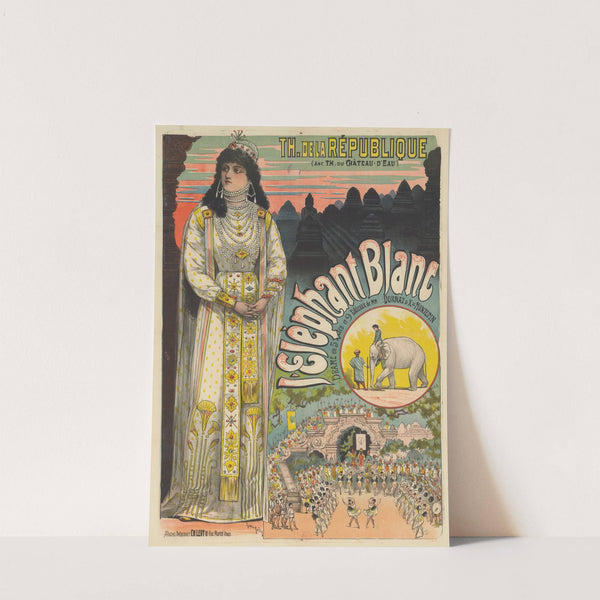 Théâtre de la République… L’éléphant blanc, drame en 5 actes et 9 tableaux de MM Dornay & X. de Montepin (1894) by Louis Galice
