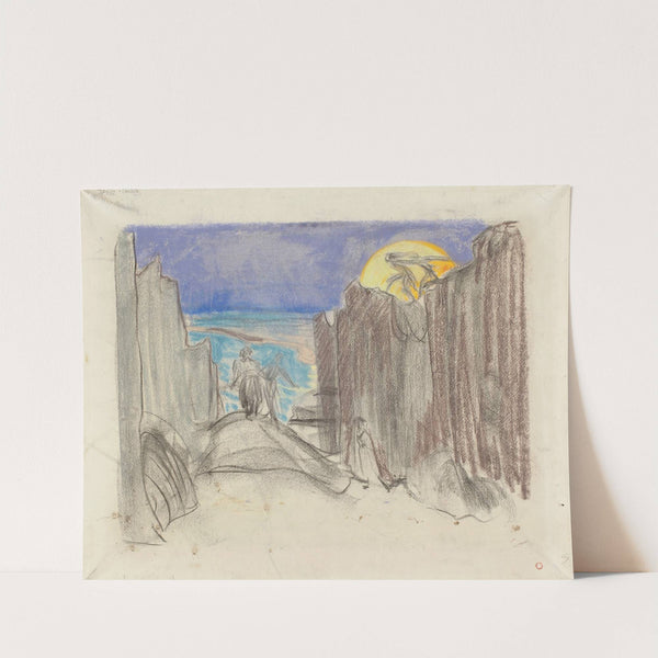 Theatre decoration design (Nieboska komedia) by Wincenty Drabik