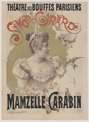Théatre des Bouffes Parisiens. Simon-Girard. Mamzelle Carabin (1890-1891)