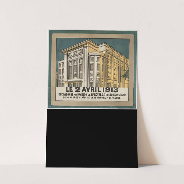 Théatre des Champs-Élysées (avenue Montaigne). Direction – Gabriel Astruc (1913) by Imp. H. Chachoin
