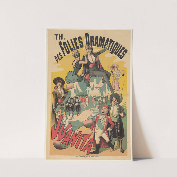 Théâtre des Folies-Dramatiques. Juanita (1891) by Lith. F. Appel