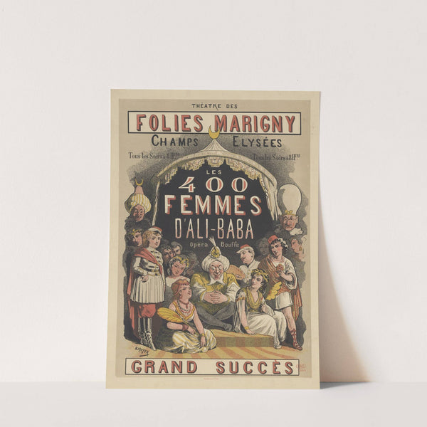 Théâtre des Folies-Marigny, Champs-Elysées. Les 400 Femmes d’Ali-Baba (1872) by Henri Meyer