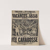 Théâtre des Funambules, vacances de 1858. Fée Carabosse (1858) by Lith. Van Geleyn
