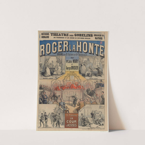 Théâtre des Gobelins… Roger La Honte (1890) by Imp. Emile Lévy