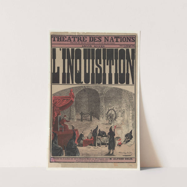 Théatre des Nations… Place du Chatelet… L’inquisition (1880) by Zut (Alfred Le Petit)