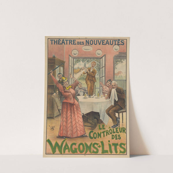 Théâtre des Nouveautés. Le contrôleur des wagons-lits (1898) by Imp. Paul Dupont