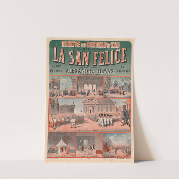 Théâtre du Château d’eau… La San Felice (1881) by Imp. Franc
