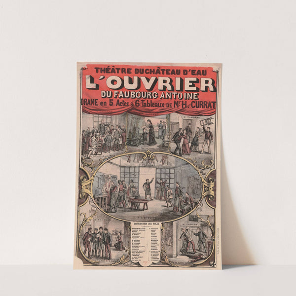 Théâtre du Chateau d’eau. L’ouvrier du faubourg Antoine (1880) by Léon Sault