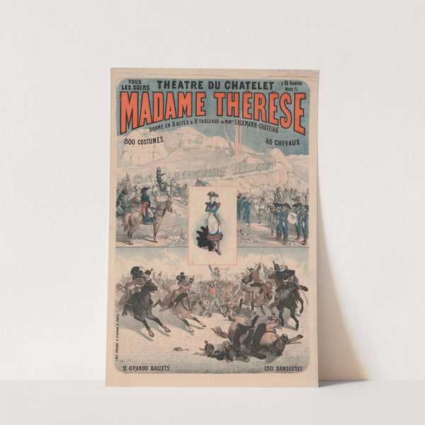 Théâtre du Châtelet… Madame Thérèse (1882) by Imp. Franc