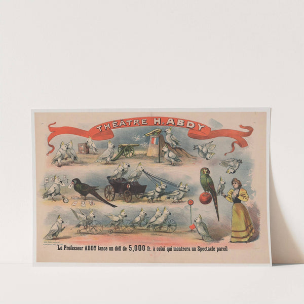 Théatre H. Abdy le professeur Abdy lance un défi de 5,000 fr. à celui qui montrera un spectacle pareil (1895) by Imp. Paul Dupont