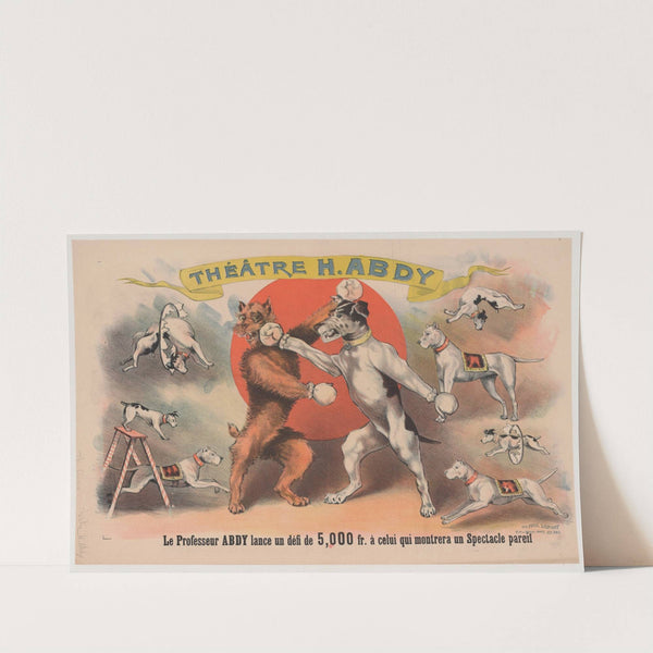 Théatre H. Abdy le professeur Abdy lance un défi de 5,000 fr. à celui qui montrera un spectacle pareil (1895) by Imp. Paul Dupont