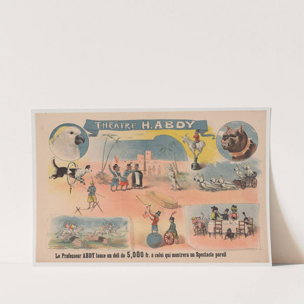 Théatre H. Abdy le professeur Abdy lance un défi de 5,000 fr. à celui qui montrera un spectacle pareil (1895) by Imp. Paul Dupont