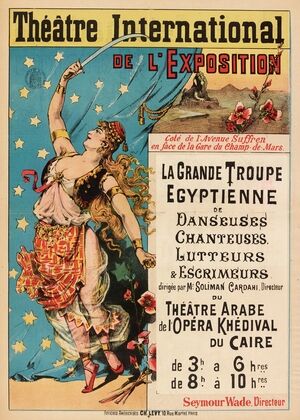 Théâtre International De L’exposition Coté Sic De L’avenue Suffren En Face De La Gare Du Champ.De.Mars La Grande T (1889)