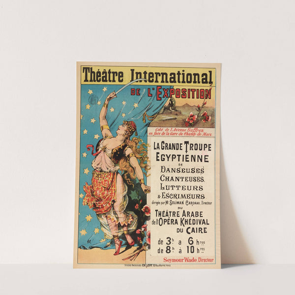 Théâtre International De L’exposition Coté Sic De L’avenue Suffren En Face De La Gare Du Champ.De.Mars La Grande T (1889) by Imp. Charles Lévy