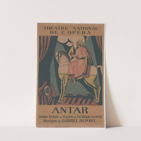 Théâtre national de l’opéra, Antar, conte héroïque en 4 actes de Chekri Ganem (1921) by Imp. J. Minot