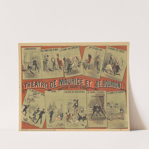 Théâtres de Maurice et de Bourbon. Direction Nancy Vernet (1890) by J. Jonchère
