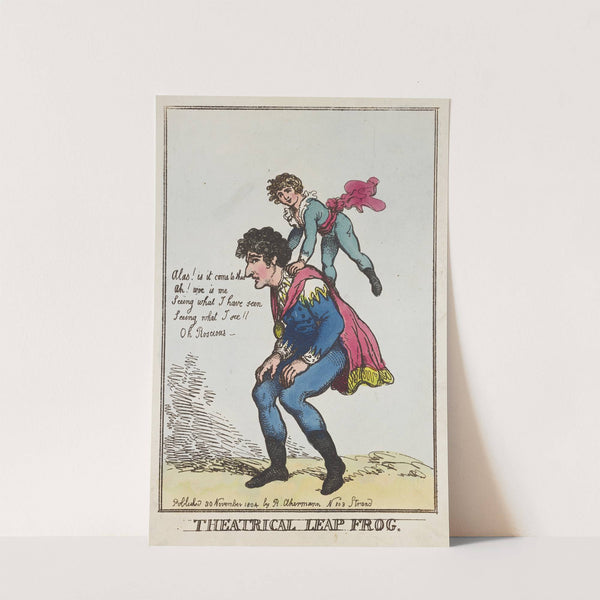 Theatrical leap frog (1804) by Thomas Rowlandson